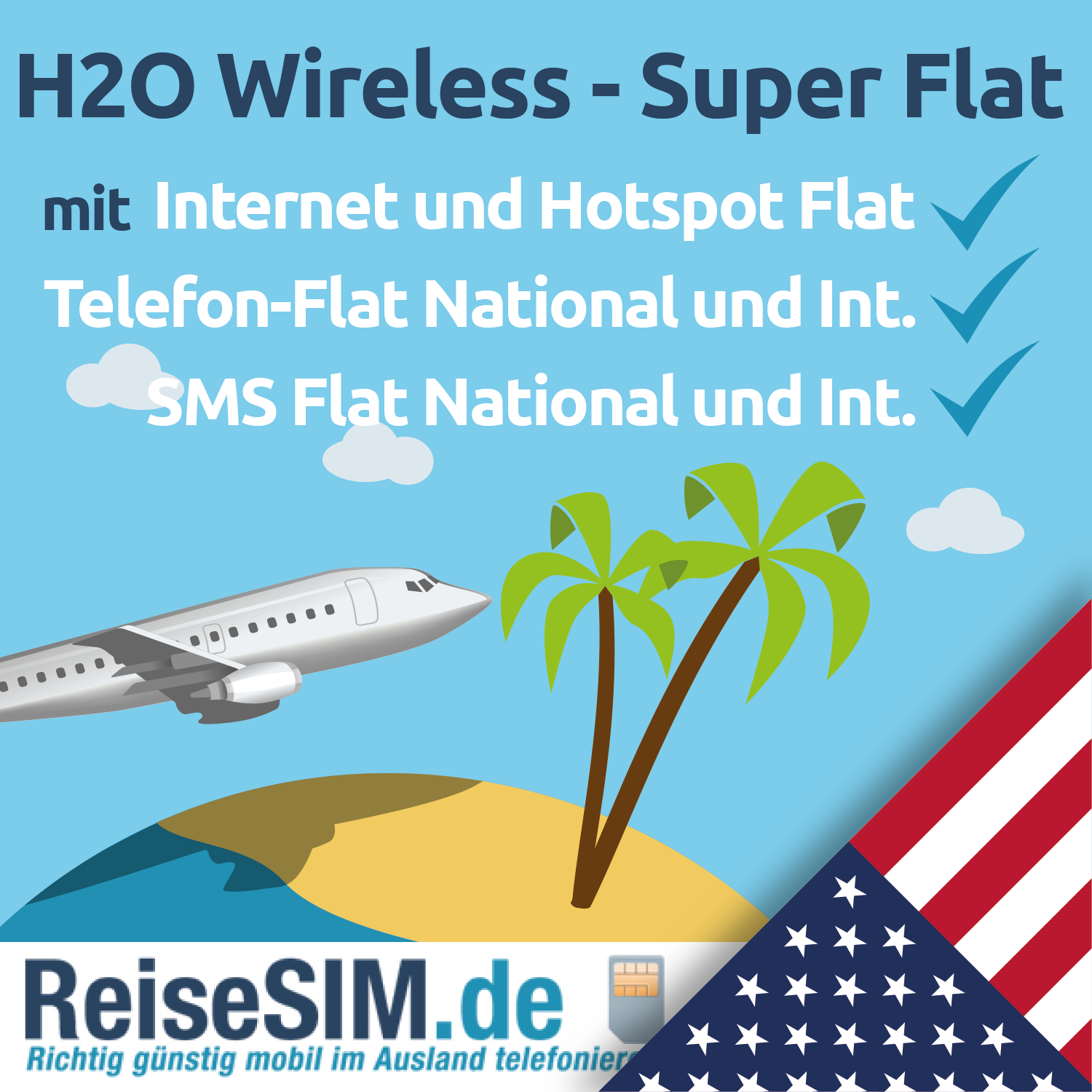 H2O Wireless $60 mit Internet und Telefonflat und Hotspot